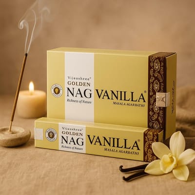 Wierook Stokjes - Golden Nag Wierook - Vanille - 15 Gram - Los Pakje