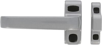 Deur en Raam Hendel - Sluiting Hendel - Veiligheid Binnen - Zonder Spindel - 122 x 70 mm - Wit Aluminium