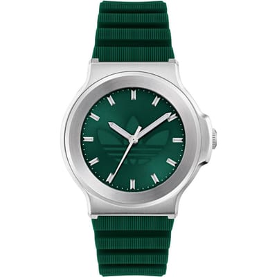 Adidas Originals Expression Three AOFH25501 Horloge - Siliconen - Groen - Ø 41 mm