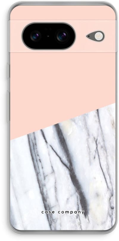 Case Company® - Hoesje geschikt voor Google Pixel 8 hoesje - A touch of peach - Soft Cover Telefoonhoesje - Bescherming aan alle Kanten en Schermrand