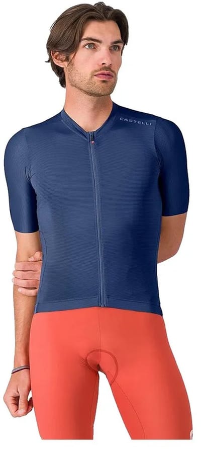 Castelli Espresso 2 Korte Mouw Wielertrui Blauw XL Man
