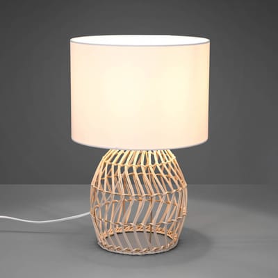 Reality - LED Tafellamp - Tafelverlichting - E27 Fitting - Rond - Bruin - Hout