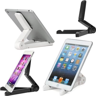 Universele Tablet Standaard houder Bureau - tafel Verstelbare Desktop Mount Stand Statief Universeel - wit