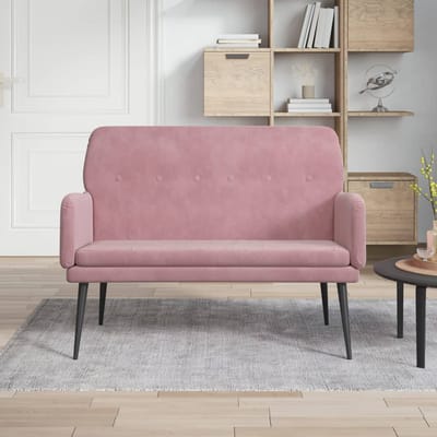 Vidaxl Bank, Roze, 108X79X79 Cm, Bekleed Met Fluweel