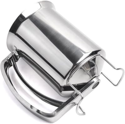 Meeldispenser Deeg Trechter - Deegmixer Keuken - Pannenkoeken Bakken - Roestvrij Staal - 17 cm - Zilverkleurig