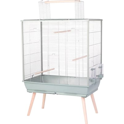 Vogelkooi ZOLUX Neolife Groen - Luxe Inrichting - 81x48x130 cm, Open Bovenkant
