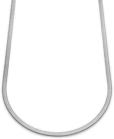 Essentials | 4 mm Zilverkleurige Ketting met Visgraatschakels