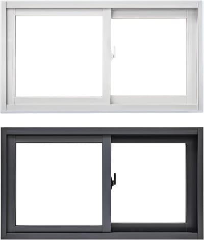 Schuifraam voor loods - Serveer raam - Natuurlijk licht - Gehard glas - 33x18 tot 84x46cm - Wit