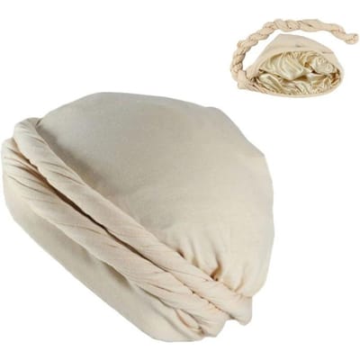 Nouveau Turban Élastique pour Homme Chapeau de Tête Musulman Doublure Satinée Casquettes Extensibles Bandeau National Indien Mode Bandeau pour la Tête Bandana de Motard gray
