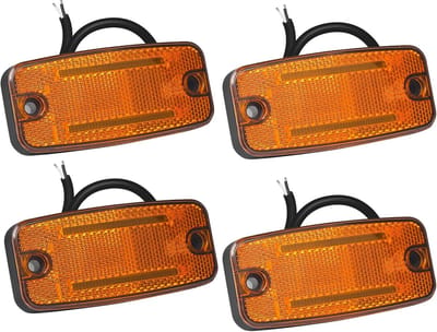 Oranje LED Zijlampen - Markeringslichten Aanhanger - Veiligheid Voertuigen - Waterdicht IP65 - 120x50x25 mm - Oranje