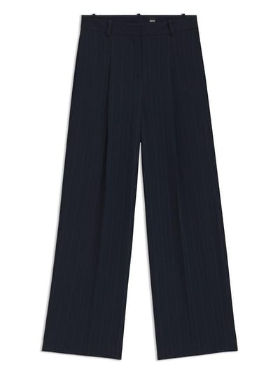 Wide Fit-broek Tiana4 Van BOSS blauw