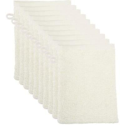 The One Towelling Washandjes - 15x21 cm - 10 stuks - Hotelkwaliteit - 500 g/m² - 100% Gekamd katoen - Ivory