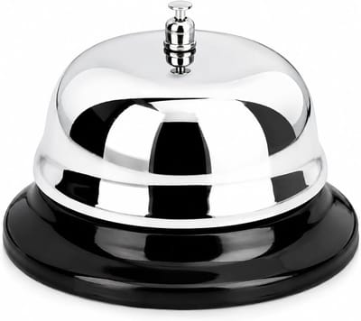 Bureau Bel - Diensten Bel - Klantenservice Oproep - Roestvrij Staal - 85 cm - Zilver