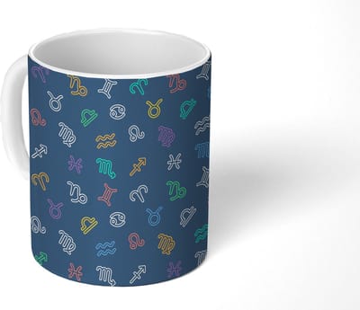 Mok - Koffiemok - Zodiac - Patroon - Astrologie - Mokken - 350 ML - Beker - Koffiemokken - Theemok