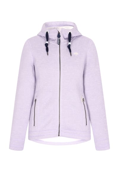 Schmuddelwedda Gebreide fleece jas Dames Grijsviolet gemêleerd