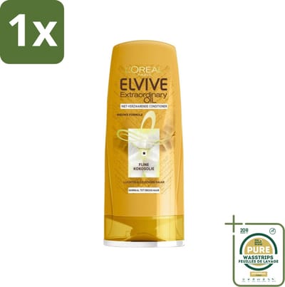 1 x L'Oréal Paris Elvive Extraordinary Oil - Conditioner - Kokosolie - 200 ml- Conditioner Kokosolie - Droog Haar - Haar Verzorging - Haar Herstel - Natuurlijke Glans