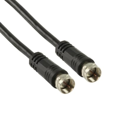 Valueline VLSP41000B10 Antennekabel F Mannelijk - F Mannelijk 1,00 M Zwart