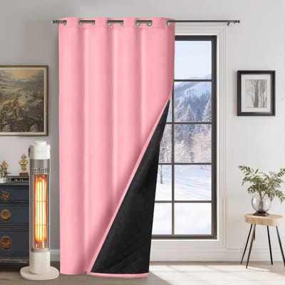 Qelus Verduisterende Gordijnen - Kant en Klaar Gordijn - Dikke Verduisterende Thermische Gordijnen - 1 stuk Voor Een Lekker Warme & Stille Woonkamer/Slaapkamer- B132 X H244 cm (Roze)