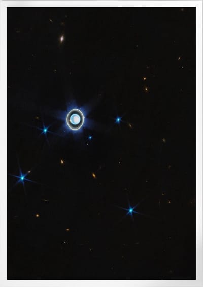 Wide View Of The Uranian System | Space, Astronomie & Ruimtevaart Poster | A3: 30x40 cm