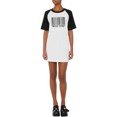 Moschino Barcode Interlock Dress White Maat: 38 | Mini Jurken Outlet | Dames | Zwart