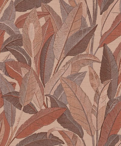 Dutch Wallcoverings - Vliesbehang - Renaissance - Leaves Rust Bruin/Rood - RE521055