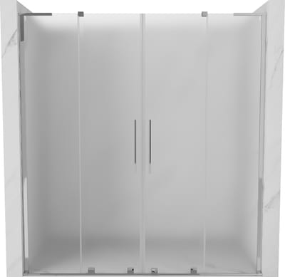 Mexen Velar L Duo schuifdouchedeur 180 , mat, chroom - 871-180-003-32-01