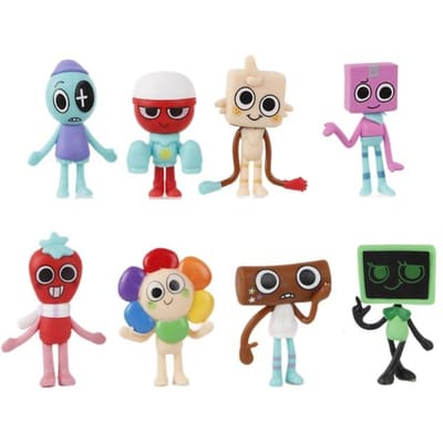 1/8 stuks Dandy's Wereld PVC Figuur Speelgoed Schattige Verzamelpoppen voor Kinderen Spel Cadeau pack by bag white