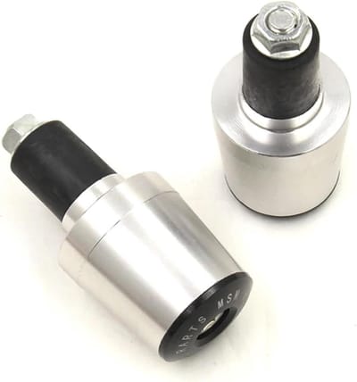 Stuureinden Motorfiets - Stuurgewichten Handvatten - Rijstabiliteit Verbeteren - Trillingsdempend Ontwerp - 22mm Stuur - Zilver