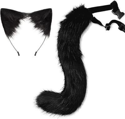 Daity 1 set - Set met nepbonten vossenstaart en oren als hoofdband - kostuumaccessoires - Halloween feestartikelen