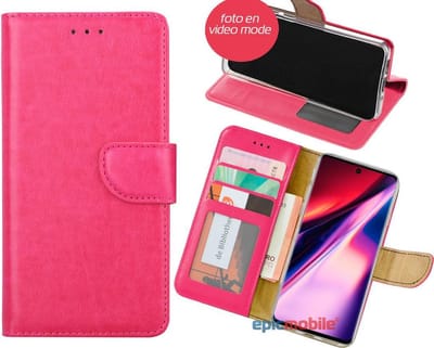 Hoesje geschikt voor Nokia 1 plus Boek hoesje – Wallet portemonnee hoesje - Roze - Epicmobile