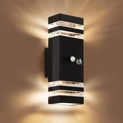 Waterdichte LED Buiten Wandlamp met Bewegingssensor | Op en Neer Licht | IP54 Veranda Verlichting