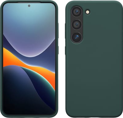 kwmobile telefoonhoesje geschikt voor Samsung Galaxy S23 - Hoesje met siliconen coating - Smartphone case in blauwgroen