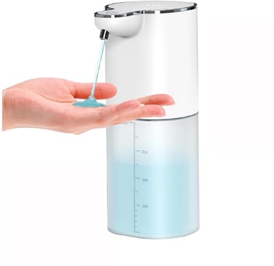 GELLDG 400 ml zeepdispenser - Automatische zeepdispenser voor wandmontage - USB-oplaadbaar - Met sensor - 4 instelbare niveaus - Waterdicht - Geschikt voor keukens, badkamers, scholen en hotels