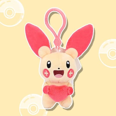 Origineel Pokemon Plusle Minun Liefdes Serie Kawaii Pluche Knuffel Speelgoed Sleutelhanger Rugzak Hanger Sleutelhanger Poppetje Verjaardagscadeaus Voor Kind