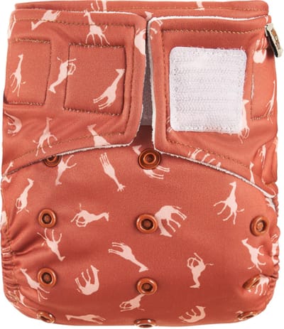 HappyBear | All In One wasbare luier - Savanna | One Size - 4kg t/m 15kg | Te gebruiken vanaf geboorte tot zindelijkheid | Dubbele lekgoten - minder kans op lekkages | Handige klittenbandsluiting