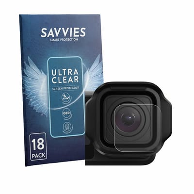 Savvies - Screenprotector voor GoPro Mission 1 Pro (Lens) - Folie Beschermfolie transparant 18 Stuks