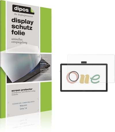 dipos – 2x Matte Beschermfolie geschikt voor Wacom One 14 | Krasbestendige & antireflecterende Screenprotector Ultra-Thin