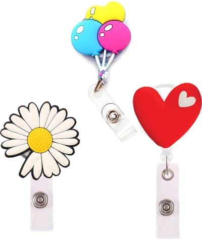 3-Pack Badgehouder met Trekkoord en Clip - Badge met Afrolmechanisme - Badge / ID Jojo - Badgehouder met Clip - Keycord - Afrolmechanisme - Badgehouder Verpleegkundige