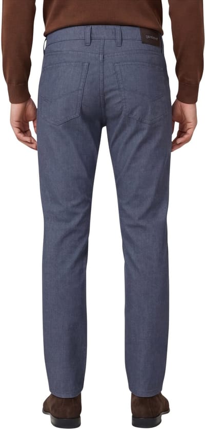Pantalon Gardeur blauw gemeleerd normale fit