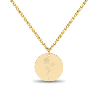Lovelockers® | Geboorte Bloem ketting | November | Stainless Steel | Goudkleurig | Geboorte Maand | Kraamcadeau | Geboorte cadeau | Cadeautje voor haar | Bloemen ketting