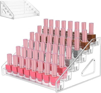 Nagellak Opbergsysteem - Cosmetica Organizer - Make-up Opbergen - 6 Lagen Ontwerp - 31x255x16 cm - Transparant