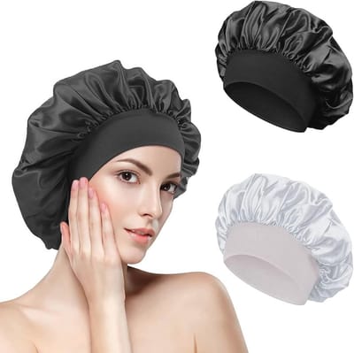 2 Stuks Satijnen Slaapmutsen Met Elastische Band voor Vrouwen en Meisjes
