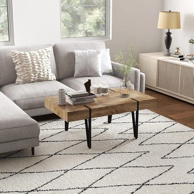 Sweiko Salontafel - Industriële stijl - 105 x 60 x 42 cm - Zwart + Bruin