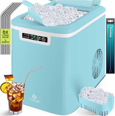 Krachtige IJsblokjesmachine met RVS, 2,2L Tank en LED-Display - Maakt IJs in 7 Minuten
