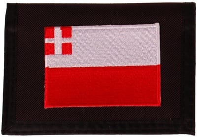 Portemonnee zwart 14x10cm - Vlag Utrecht - 8x6cm
