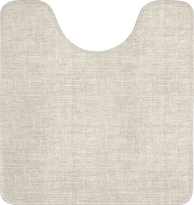 WC mat met uitsparing 55x60 cm - Antislip - Linnen - Textuur - Beige - Toiletmat met uitsnijding - Vloermat - Douchemat - Toilet tapijt - Toiletmatten