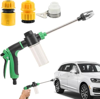 Tuinslang Spuit - Hogedruk Spuit - Buiten Reinigen - Draaibaar Mondstuk - 25 cm Lengte - Groen