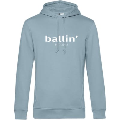 Heren Hoodies met Ballin Est. 2013 Basic Hoodie Print - Blauw - Maat S