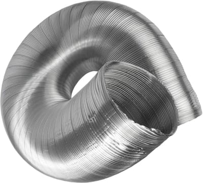 Flexibele aluminium buis DN 160 mm - 1,5 m lange afvoerslang voor verwarming, koeling en ventilatie