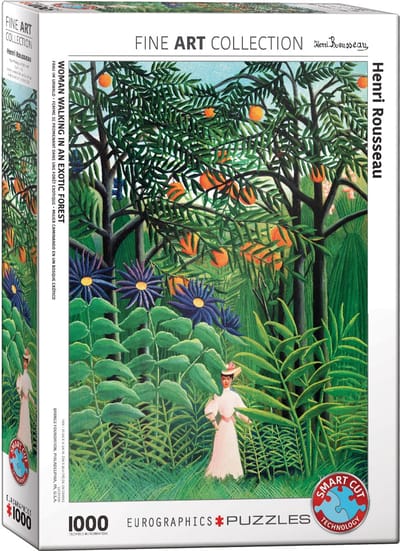 Eurographics - Vrouw in een exotisch woud [Femme dans une foraêt exotique] - Henri Rousseau - 1000 stukjes 48×68cm (b×h) - Fine Art Legpuzzel